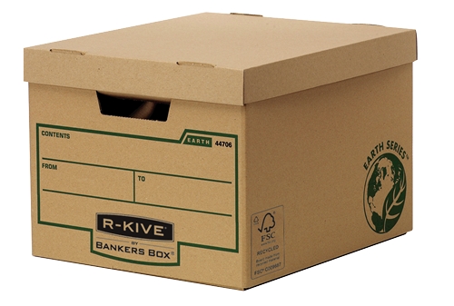 Fellowes Bankers Box Earth Grand classeur - Assemblage manuel - Carton recyclé certifié FSC - Couleur marron (Lot de 10)