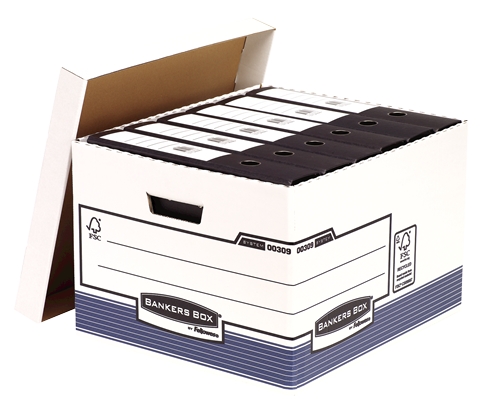 LOT de 10 Fellowes Bankers Box Folio File Container - Fastfold Self Assembly - Carton recyclé certifié FSC