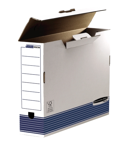 LOT de 10 Fellowes Bankers Box Ultimate File Box 100 mm A3 - Fastfold Self Assembly - Carton recyclé certifié FSC
