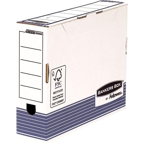 LOT de 10 Fellowes Bankers Box Ultimate File Box 80 mm A4 - Fastfold Self Assembly - Carton recyclé certifié FSC