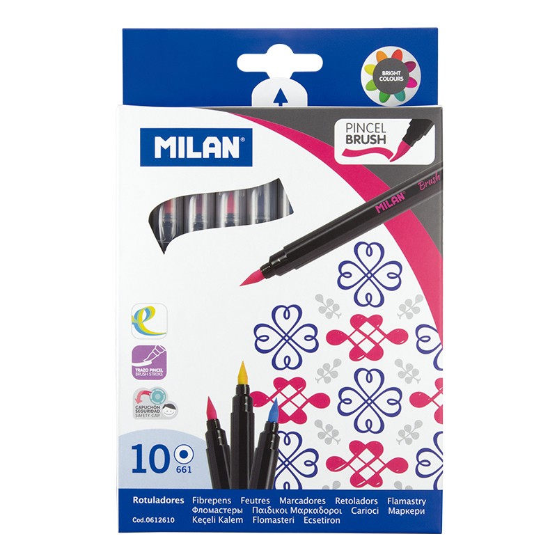 Lot 10 Mks. Pt. Pinceau Milan - 0,5 à 4 mm