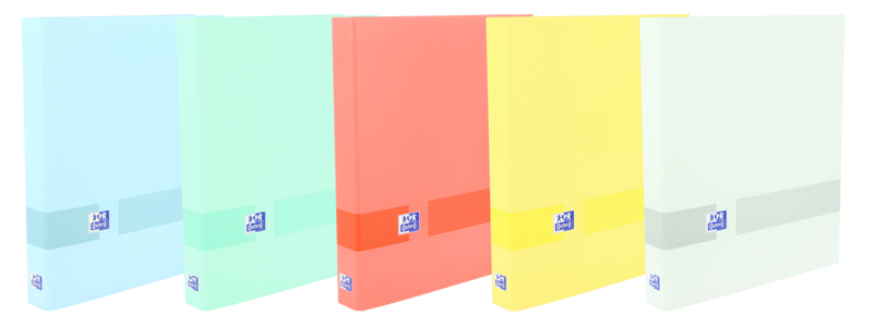LOT de 10 Oxford & You Classeur à anneaux A4+ avec couverture extra rigide – Format A4+ – Couverture robuste – Dos de 40 mm – 4 anneaux de 25 mm – Couleurs assorties