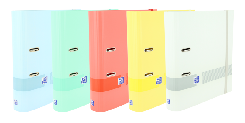 LOT de 10 Oxford & You Classeur à levier A4+, dos 70 mm – Couverture extra rigide et résistante – Mécanisme à levier pour un accès facile – Couleurs assorties