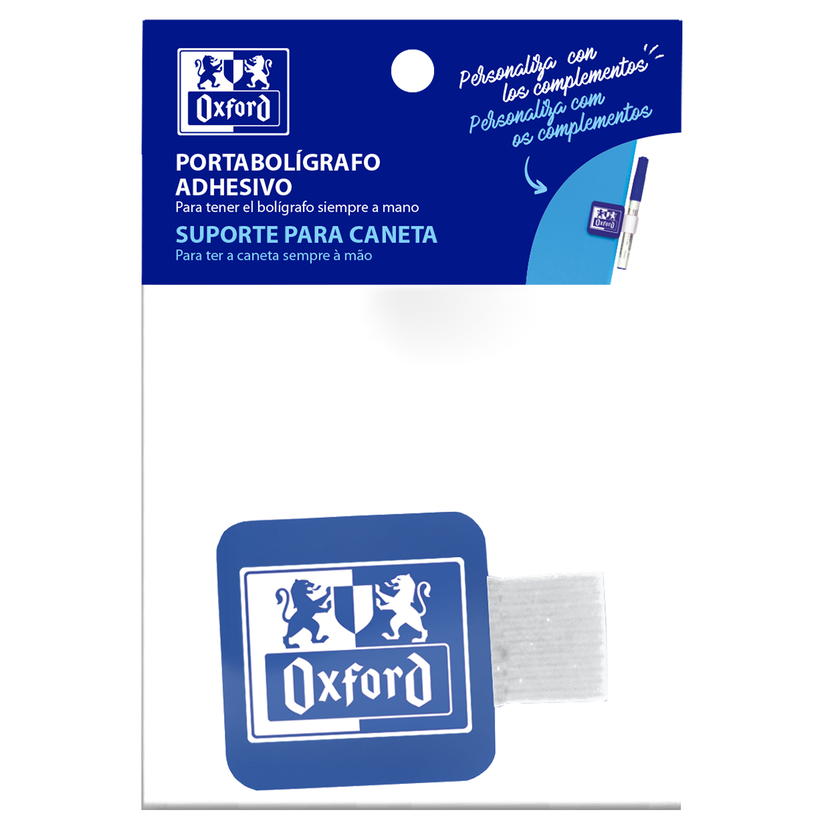 LOT de 10 Porte-stylos adhésif Oxford pour dossier ou cahier - Pratique et polyvalent - Adhésif de haute qualité - Idéal pour organiser des documents