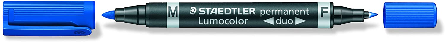aufstellbare Boîte avec 8 couleurs Marqueur permanent Staedtler 352 WP8 Lumocolor Pointe ogive 2 mm 