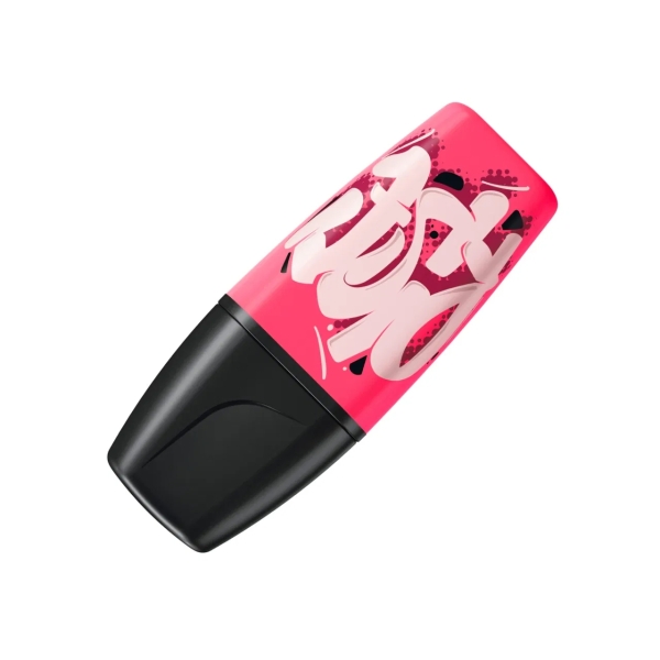 LOT de 10 Surligneur fluorescent Stabilo Boss Mini by Snooze One Mini - Taille de trait 2-5 mm - Encre à base d'eau - Anti-dessèchement - Rose