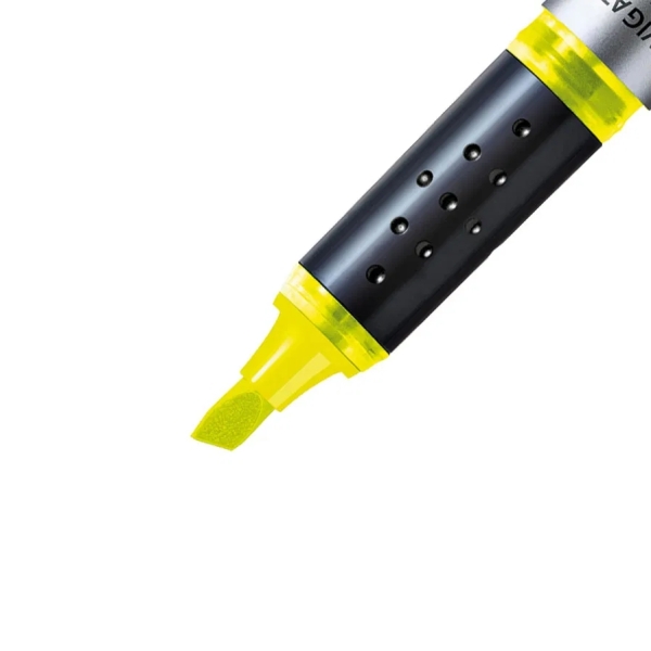 LOT de 10 Surligneur fluorescent Stabilo Navigator - Zone de préhension - Design fin - Clip de transport pratique - Taille de trait entre 2 et 5 mm - Jaune