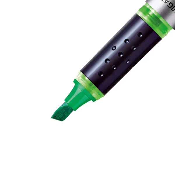 LOT de 10 Surligneur fluorescent Stabilo Navigator - Zone de préhension - Design fin - Clip de transport pratique - Taille de trait 2-5 mm - Vert