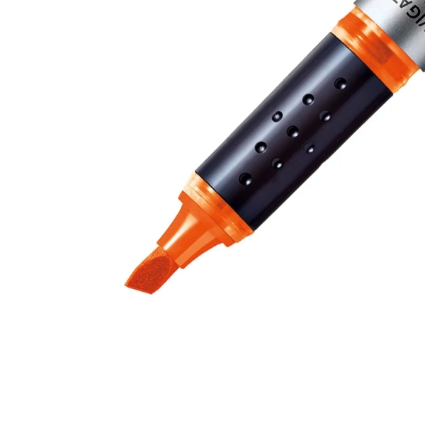 LOT de 10 Surligneur fluorescent Stabilo Navigator - Zone de préhension - Design fin - Clip de transport pratique - Taille de trait 2-5 mm - Orange