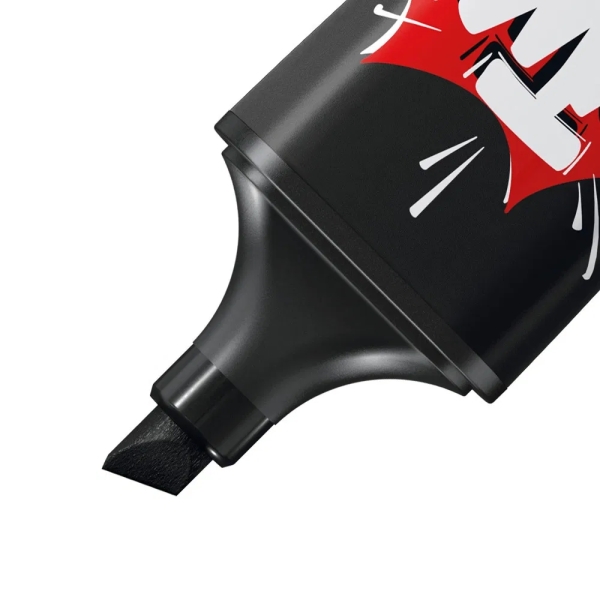 LOT de 10 Surligneur Stabilo Boss Mini by Snooze One Mini - Taille de trait 2-5 mm - Encre à base d'eau - Anti-dessèchement - Noir