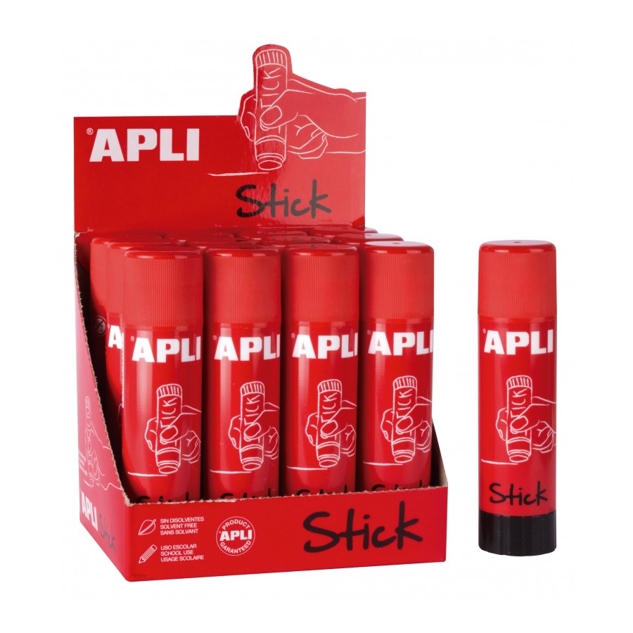 LOT de 12 Apli Présentoir de 12 Bâtons de Colle Adhésive 21g - Séchage Instantané