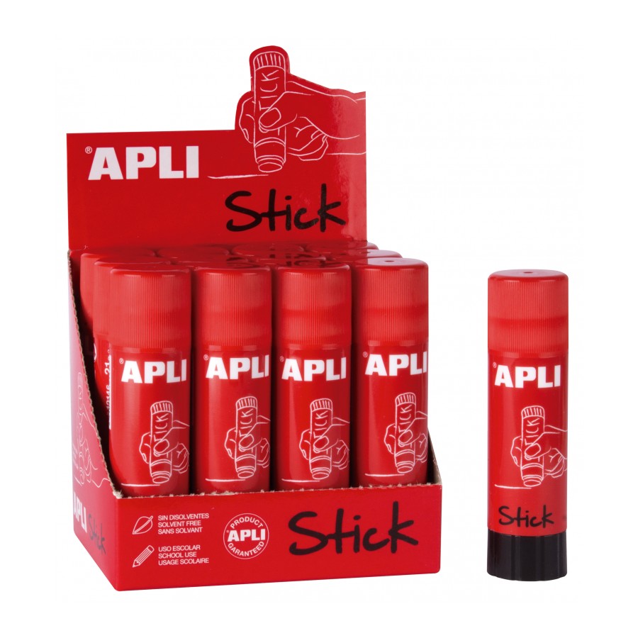 LOT de 12 Apli Présentoir de 12 Bâtons de Colle Adhésive 40g - Séchage Instantané