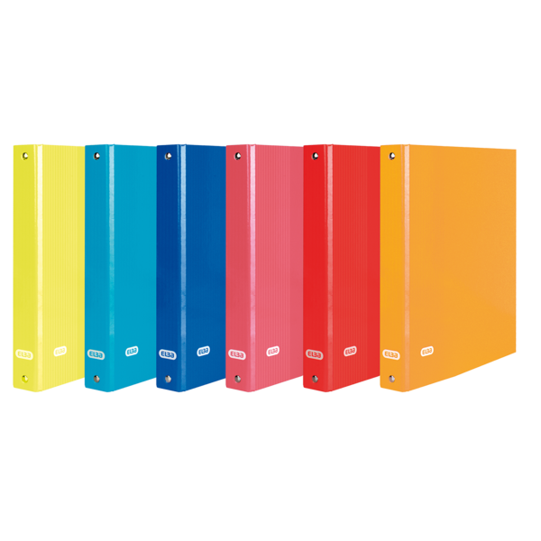 LOT de 12 Classeur à anneaux Elba Color Life Folio Lomo 50 mm 4Dx40 - Résistant et durable - Grande capacité de stockage - Format Folio - Couleurs assorties