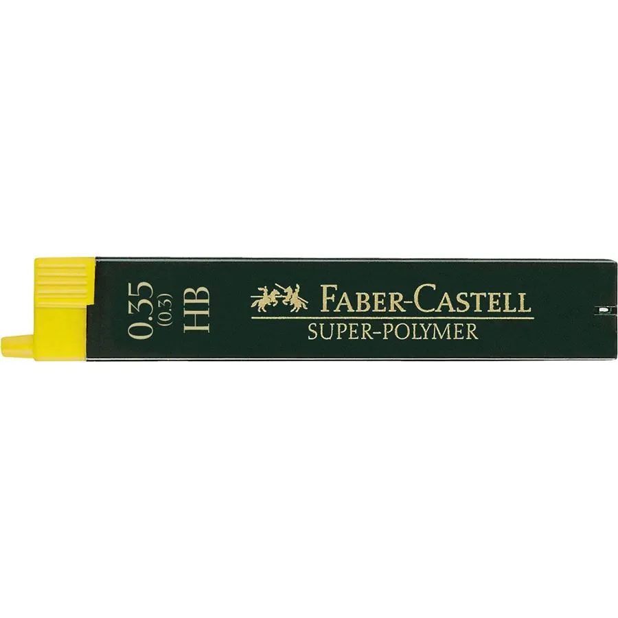 LOT de 12 Faber-Castell 9063 Pack de 12 mines superpolymères pour porte-mines 0,3 HB - Résistantes et lisses