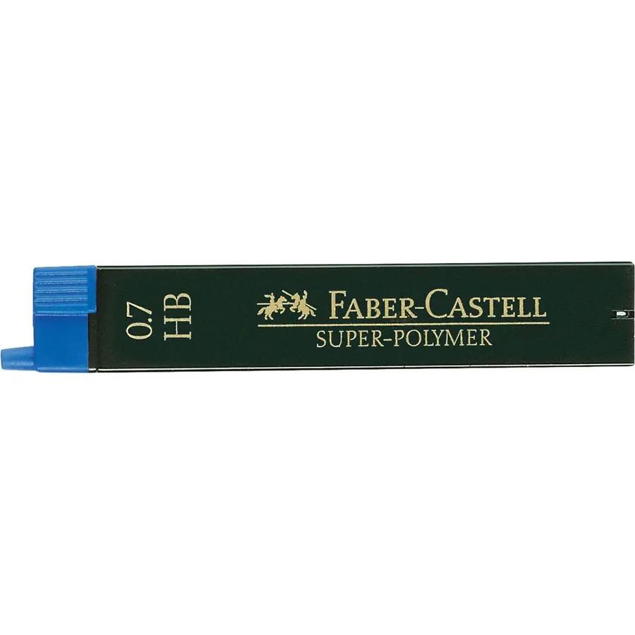 LOT de 12 Faber-Castell 9067 Pack de 12 mines superpolymères pour porte-mines 0,7 HB - Résistantes et lisses