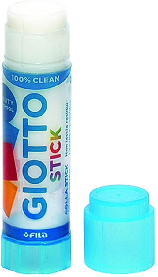 LOT de 12 Giotto Stick Grand bâton de colle - Capacité de 40 g - Sans solvant - Séchage rapide - Convient à un usage scolaire