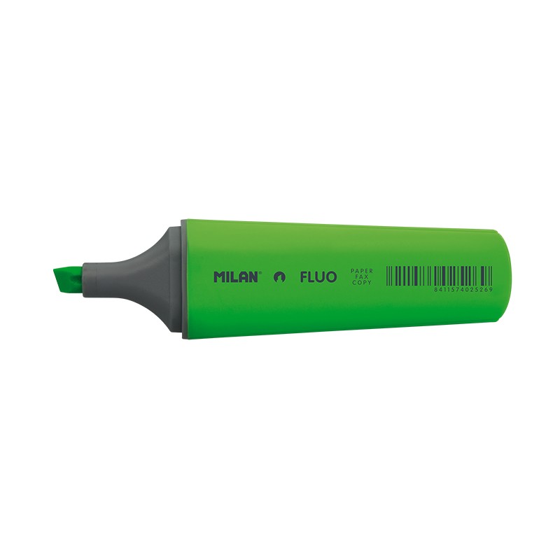 LOT de 12 Marqueur Milan Fluorescent - Pointe biseautée 1 - 4,8 mm - Couleur Vert