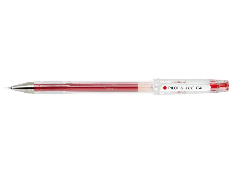 LOT de 12 Pilot G-Tec C4 Stylo gel (ROUGE)