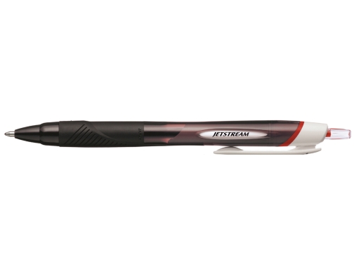 LOT de 12 Stylo à bille rétractable Uni-ball JetStream Sport SXN-150E - 1 mm - Encre pigmentée résistante à l'eau et à la lumière - Séchage instantané - Rouge