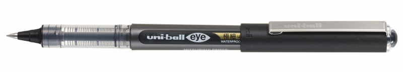 LOT de 12 Stylo à encre liquide Uni-ball Eye Ultra Micro UB-150-38 - Pointe sphérique 0,38 mm - Encre résistante à l'eau et à la lumière - Système de contrôle de l'encre - Couleur noire