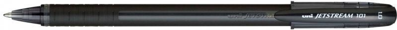 LOT de 12 Stylo à encre Uni-ball JetStream SX-101-10 - Pointe boule 1 mm - Encre à séchage instantané - Idéal pour gaucher - Couleur noire