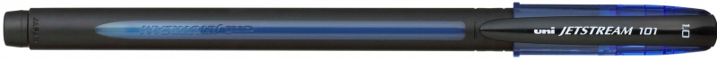 LOT de 12 Stylo à encre Uni-ball JetStream SX-101-10 - Pointe boule 1 mm - Séchage instantané - Idéal pour gaucher - Couleur bleue