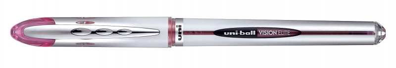 LOT de 12 Uni-ball Vision Elite UB-200 Stylo roller à encre liquide – Pointe sphérique 0,8 mm – Système anti-fuite pour voyage – Couleur vin