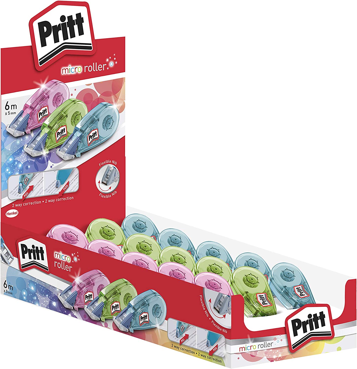 Lot 15 Pritt Micro Roller - Présentoir 15 Rubans Correcteurs