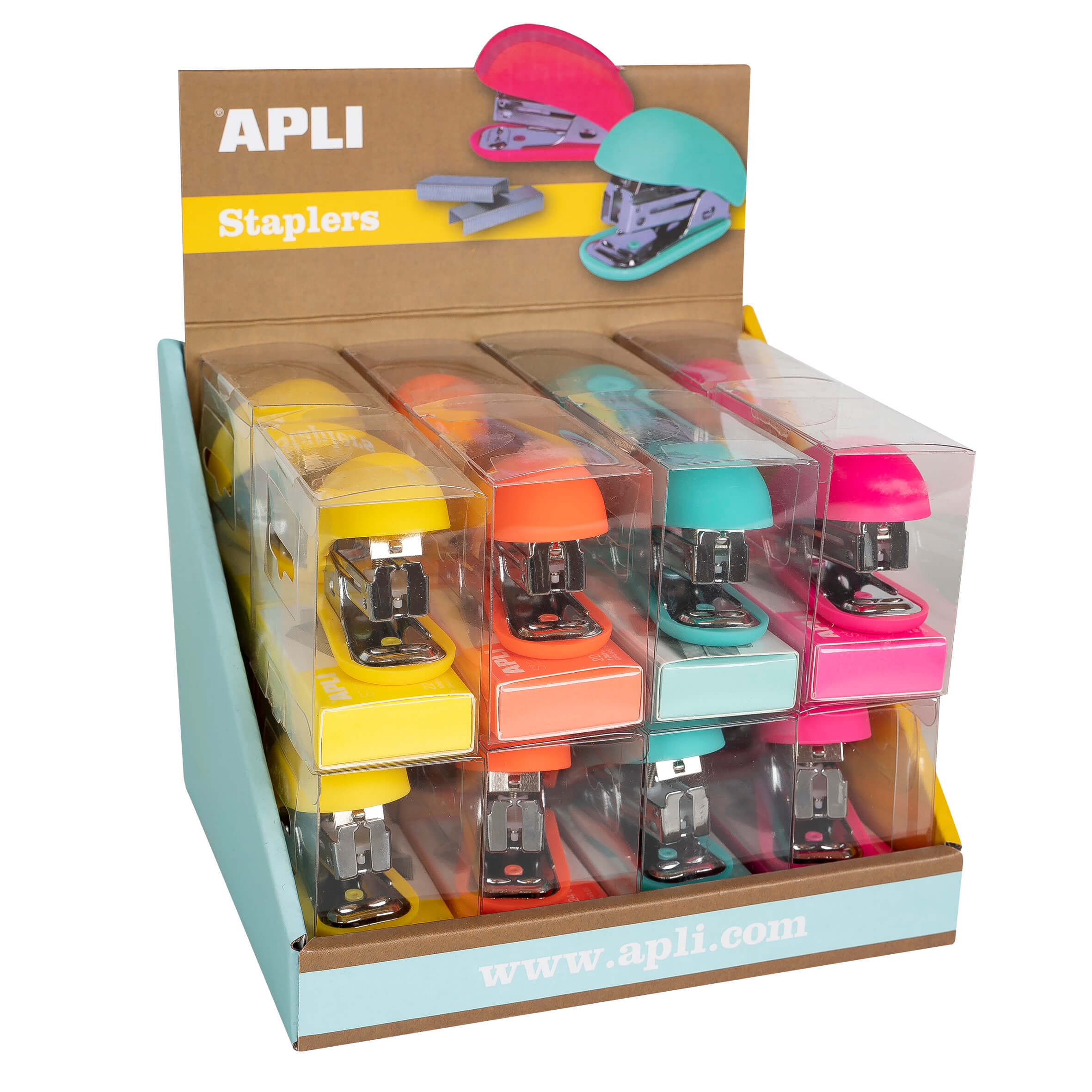 Agrafeuses Apli Fluor Collection - Taille 63 mm - Lot de 16