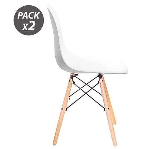 Lot de 2 chaises design Muvip D100 - Blanc