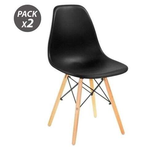 Lot de 2 chaises design Muvip D100 - Noir