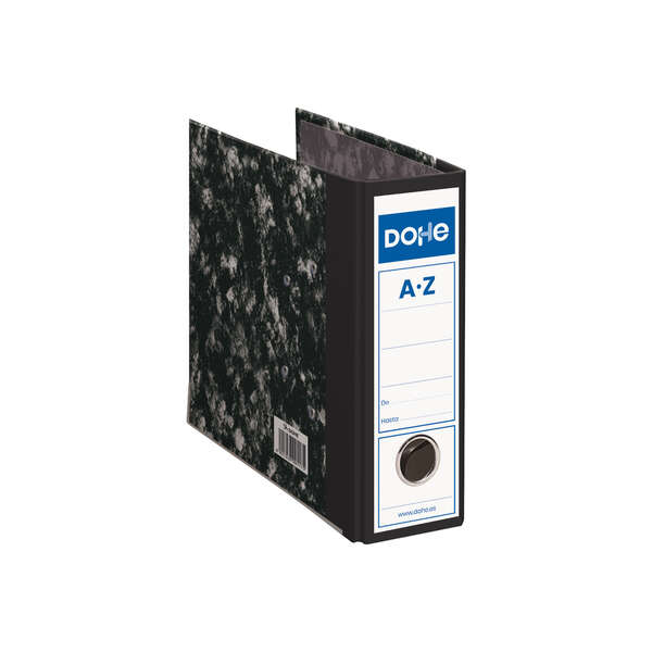 LOT de 20 Classeurs marbrés Dohe - 300x250 mm - Carton doublé de papier imprimé - Coins en métal - Oeillet et levier de la plus haute qualité - Couleur noire