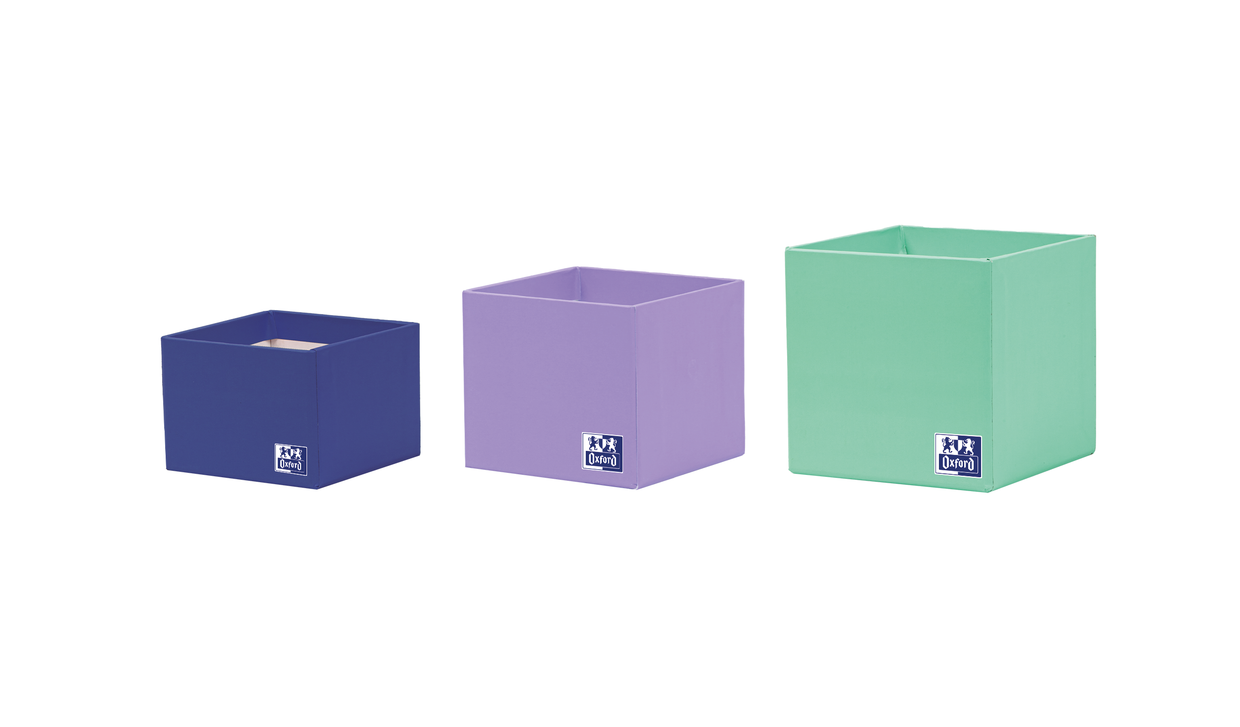 LOT de 4 Oxford Portabolis 3 Cups - Organiseur de bureau - Comprend 3 compartiments - Design compact et fonctionnel