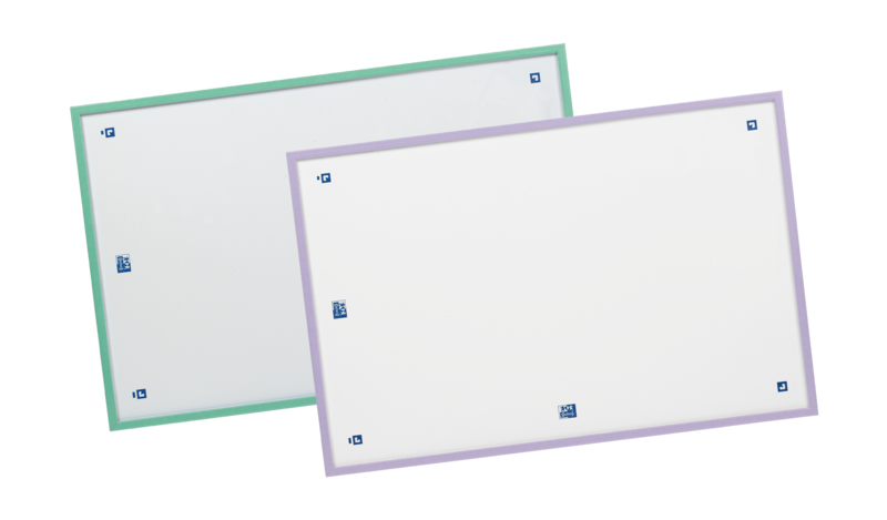 LOT de 4 Tableau blanc pastel Oxford A3 – Comprend un stylo et une gomme – Idéal pour prendre des notes et organiser des idées
