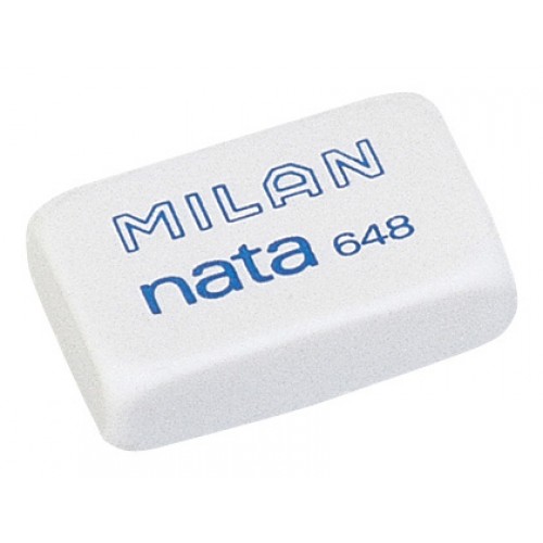  Lot de 48 Gommes Milan Nata 648 Blanc