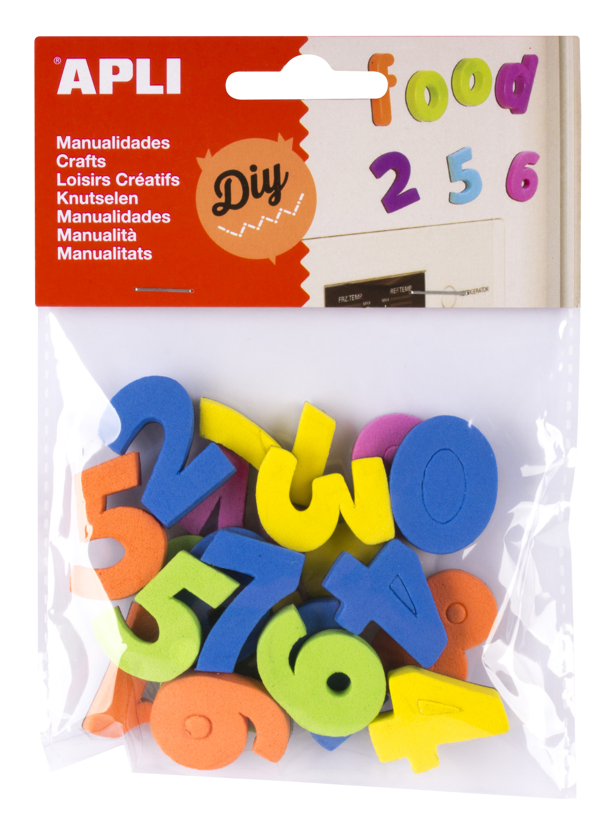 LOT de 5 Apli Magnets Goma Eva Numbers 20U - Flexible et coloré - Idéal pour l'artisanat et l'éducation