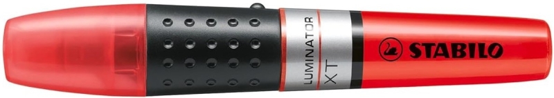 LOT de 5 Marqueur fluorescent Stabilo Luminator - Encre améliorée - Zone de préhension - Taille de trait 2-5 mm - Rouge