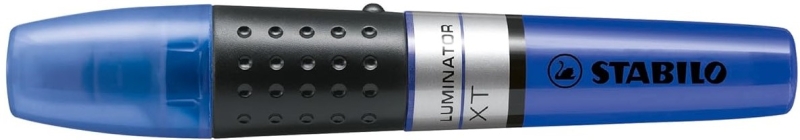 LOT de 5 Marqueur fluorescent Stabilo Luminator - Encre améliorée - Zone de préhension - Taille de trait entre 2 et 5 mm - Bleu