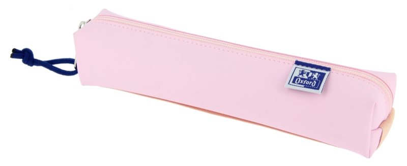 LOT de 5 Petite trousse carrée Oxford Live & Go - Matière matelassée - Bande élastique pour l'attacher au carnet - Rose