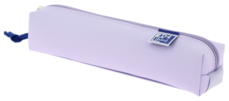 LOT de 5 Petite trousse carrée Oxford Live & Go - Matière matelassée - Élastique pour fixation au carnet - Couleur mauve