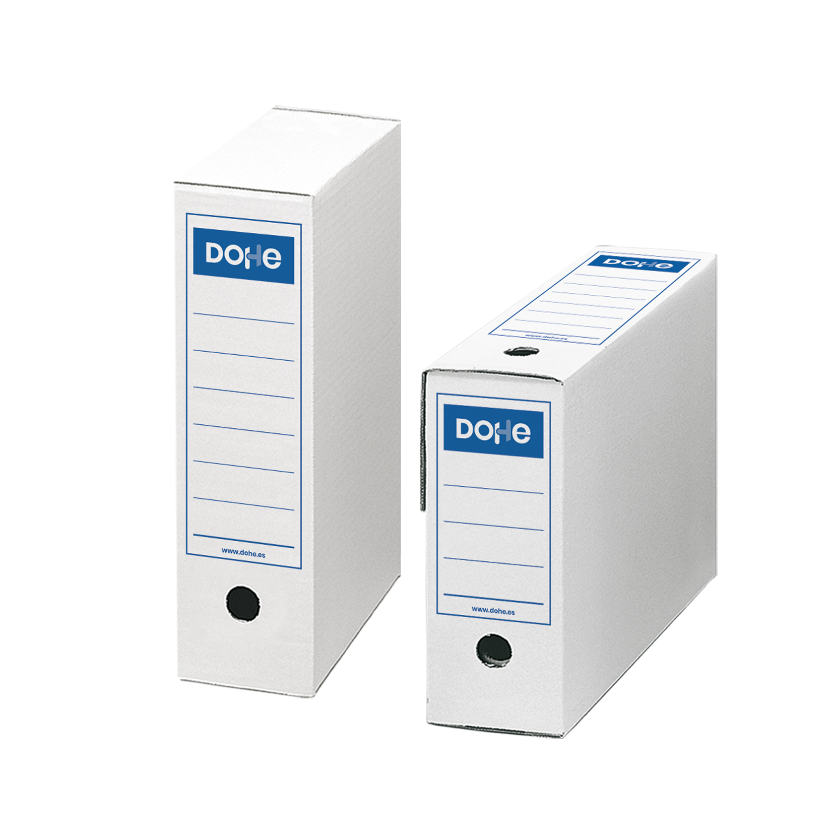 LOT de 50 Dohe Definitive File Box - Format Folio - Utilisable horizontalement et verticalement - Assemblage facile - Couleur blanche