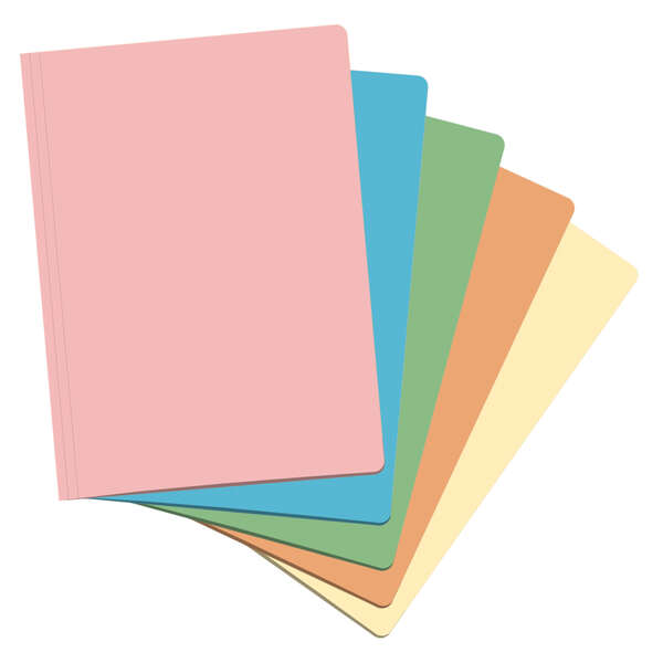 LOT de 50 Sous-classeurs Dohe en Carton 180 g - Avec Fente de Fixation - Résistants et Durables - Idéals pour Organiser des Documents