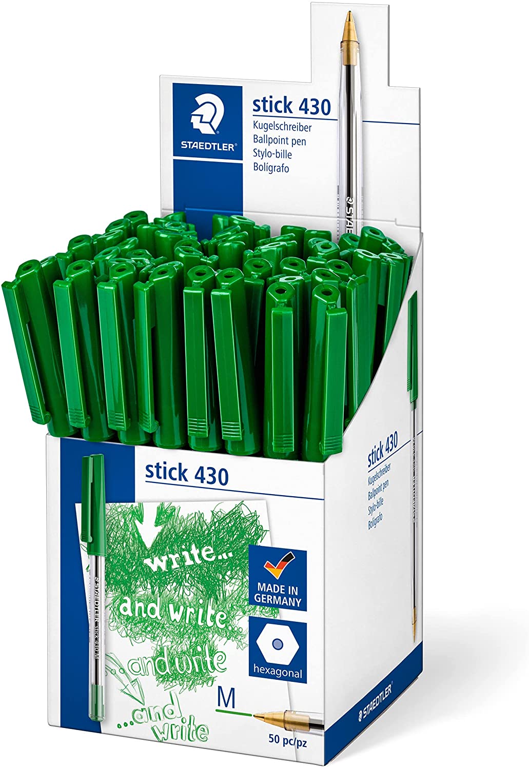 ✓ LOT de 50 Staedtler Stick 430 Stylo bille couleur en stock -  123CONSOMMABLES