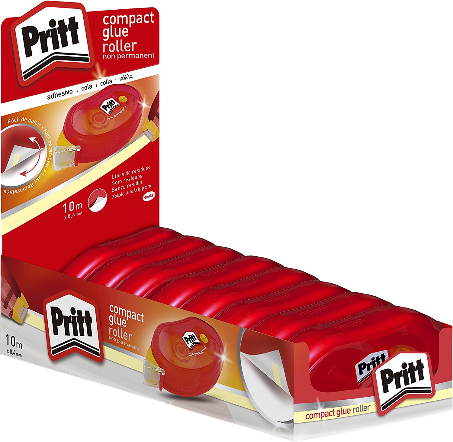 Lot 8 Pritt Micro Roller - Présentoir 8 Rubans Correcteurs