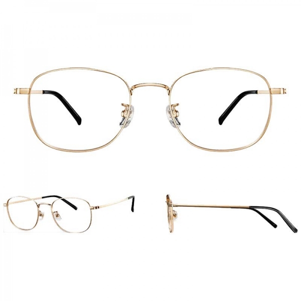 Lunettes bloquant la lumière bleue Xiaomi Lunettes bloquant la lumière bleue des écrans - Conformes à la norme EN ISO12312 - Design de style vintage - Couleur or