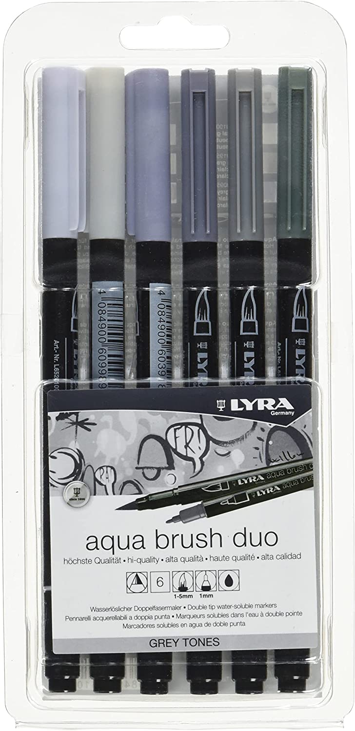 Lyra Aqua Brush Duo Lot de 6 feutres pinceaux