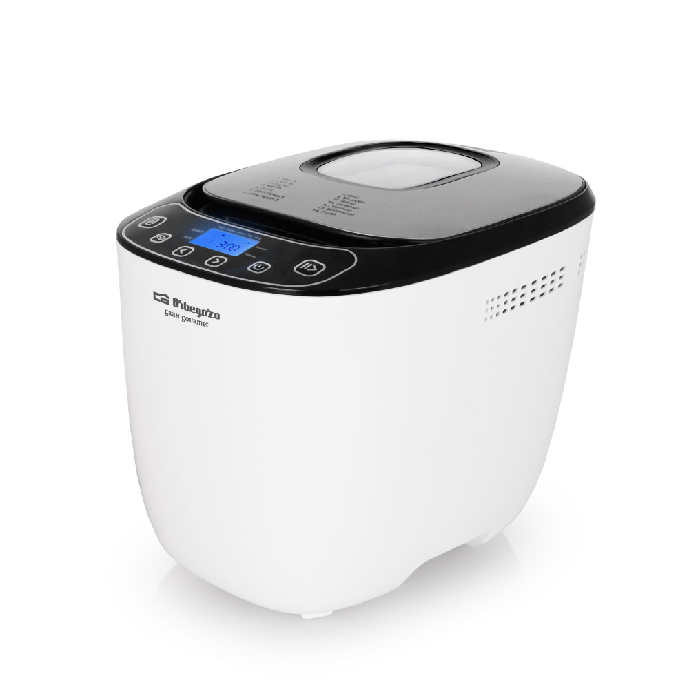 Machine à Pain Automatique Orbegozo MHP 3500 - Réaliser du Pain Maison Rapide et Facile - Puissance 550W - 12 Programmes de Cuisson - Taille du Pain de 0,7kg à 1kg - Minuterie 13 Heures