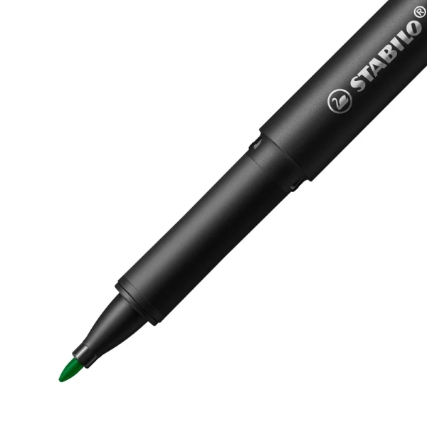 Marqueur Stabilo Dr!ver pointe moyenne 0,8 mm - Encre à base d'eau, inodore et anti-bavures - Fabriqué avec 94 % de bioplastique - Vert