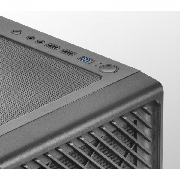 Mars Gaming MC-F Mid-Tower Gaming - 4 Ventilateurs ARGB - Verre Trempé - Support Refroidissement Liquide - Gestion des Câbles - Couleur Noir