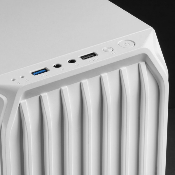 Mars Gaming MC-S2 Boîtier de jeu compact - Ventilateurs FRGB - Support de refroidissement liquide - Compatible Micro-ATX/Mini-ITX - Fenêtre latérale complète - Couleur blanche